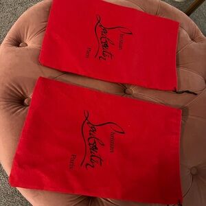 Christian Louboutin Red Logo Shoe Dust Bags